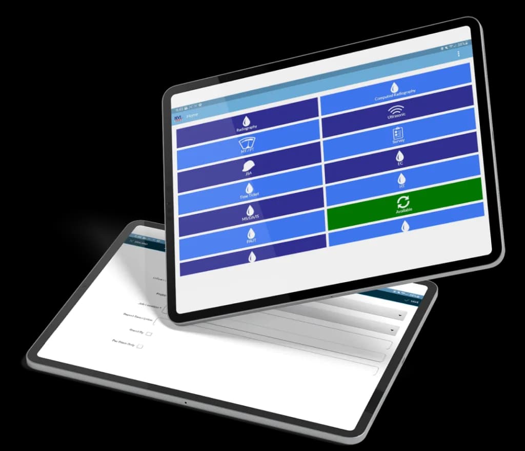 NVIsion inspection data management software on tablet devices