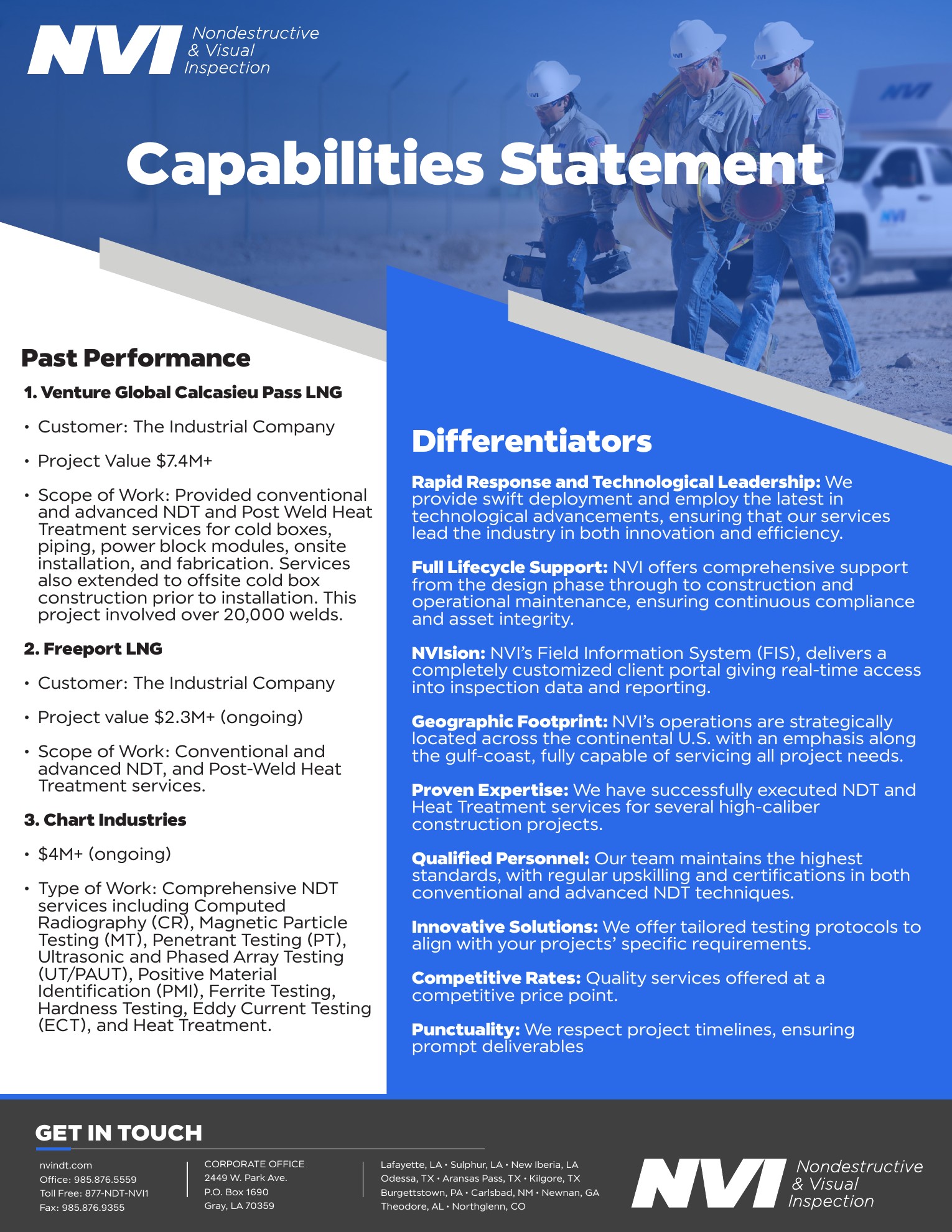 Capabilities Statement flyer page 2