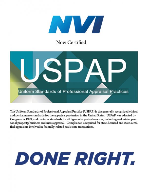 NVI is now USPAP (Uniform Standards of Professional Appraisal Practice